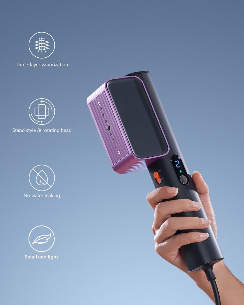 Nexdoo G7 2-in-1 Professional 100-240V Dual Voltage Steamer for Clothes and Iron for Clothes, Just 1lbs Lightly, 8 Minutes of Continuous Steam, 1000W Portable Steamer for travel and home - Image 2